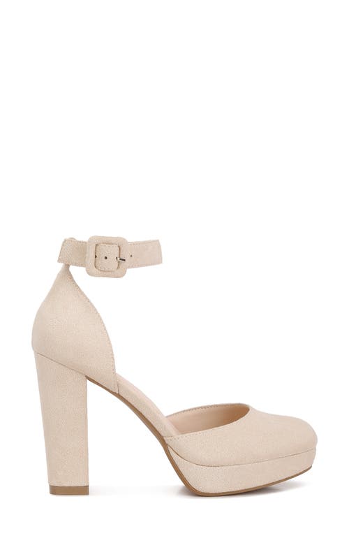 London Rag Inigo Interchangeable Ankle Strap Platform Pump In Neutral