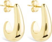 Sterling Forever Stephanie Huggie Hoop Earrings