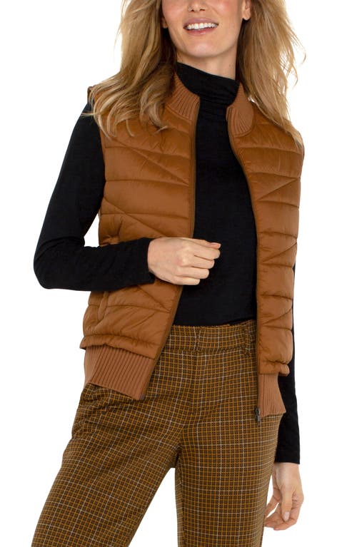 Liverpool Los Angeles Quilted Mixed Media Vest