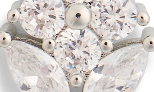 Nordstrom Rack Cz Leaf Pear Drop Earrings In Clear- Silver