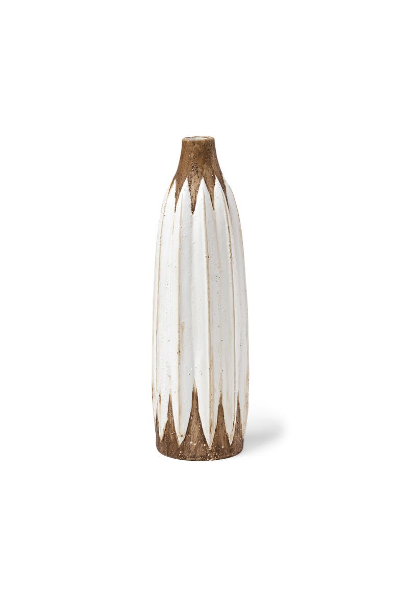 Sisko Rustic Ceramic Vase, Main, color, White
