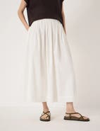Hush Maddie Pleated Cotton Voile Midi Skirt