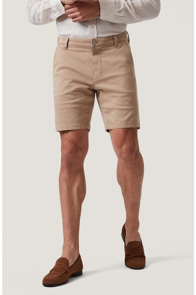Arizona Slim Fit Stretch Twill Chino Shorts, Main, color, PEBBLE TWILL