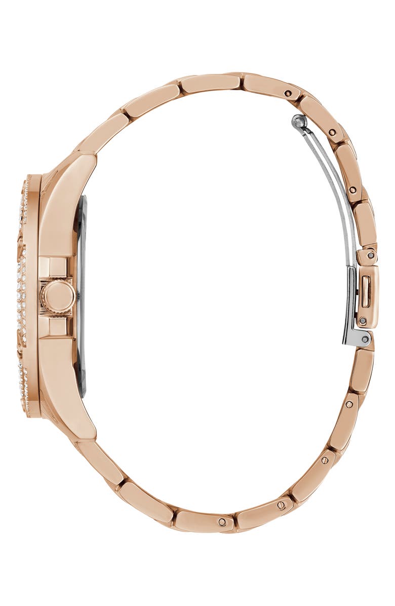 GUESS Multifunction Crystal Skeleton Bracelet Watch, 40mm, Alternate, color,