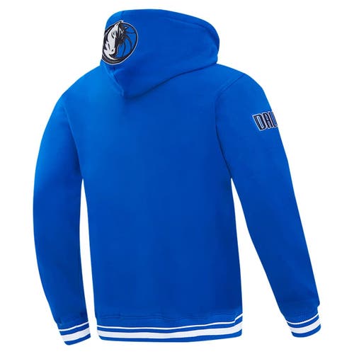 Pro Standard Men's Blue Dallas Mavericks Area Code Pullover Hoodie In Gold