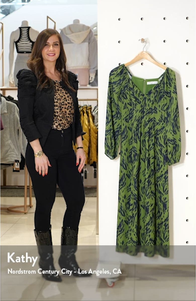 Art Snob Long Sleeve Print Dress, sales video thumbnail