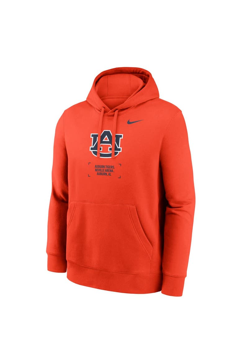 Men's Nike Orange Auburn Tigers Basketball Two-Hit Club Fleece Pullover Hoodie, Alternate, color, Orange