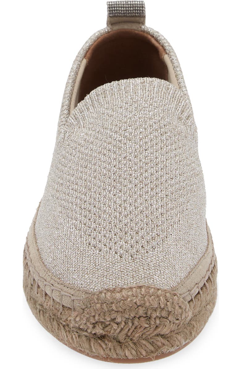 Brunello Cucinelli Monili Pull Tab Knit Espadrille, Alternate, color,