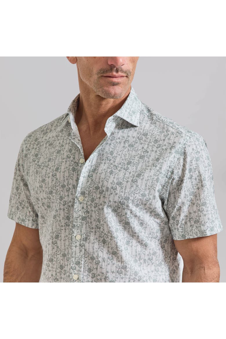 The Azure Short Sleeve Shirt, Alternate, color, Sage Floral