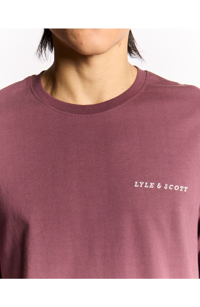 Lyle
Scott Script Long Sleeve T-shirt, Alternate, color, Dusky Maroon