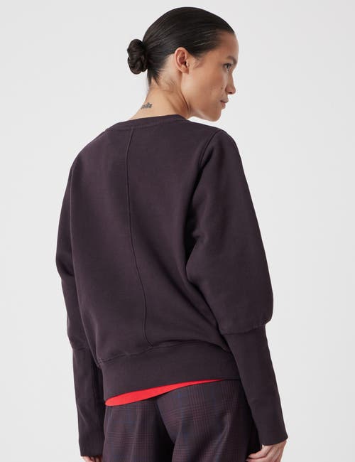 Hush Puff Sleeve Sweatshirt In Black