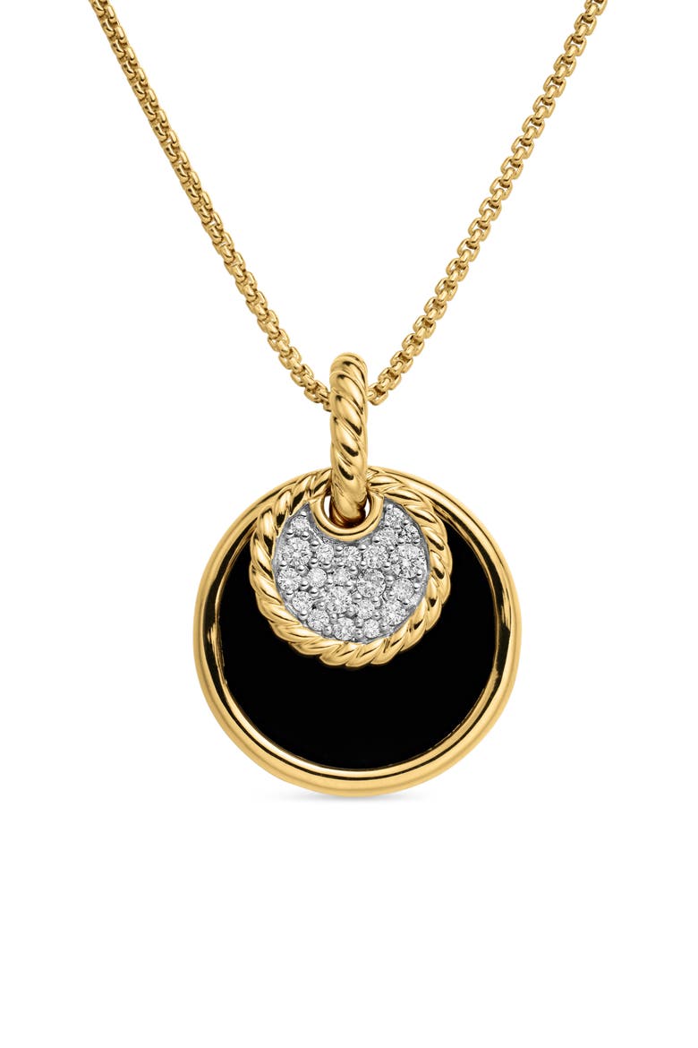 Elements Double Pendant Necklace, Main, color, 18K YELLOW GOLD/ DIAMOND