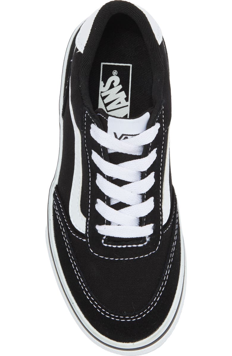 Vans Kids' Brooklyn Sneaker, Alternate, color, Suede/ Canvas Black/ White