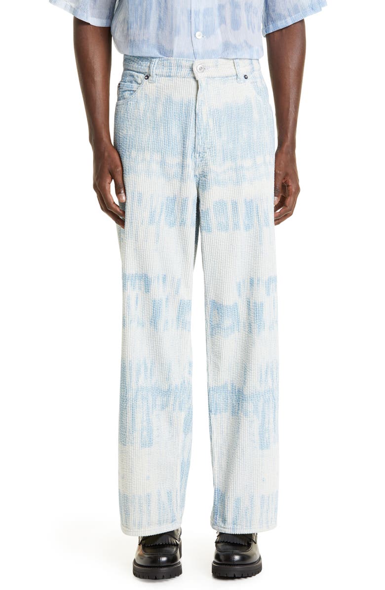OUR LEGACY Vast Cut Print Wide Leg Corduroy Pants, Main, color, 