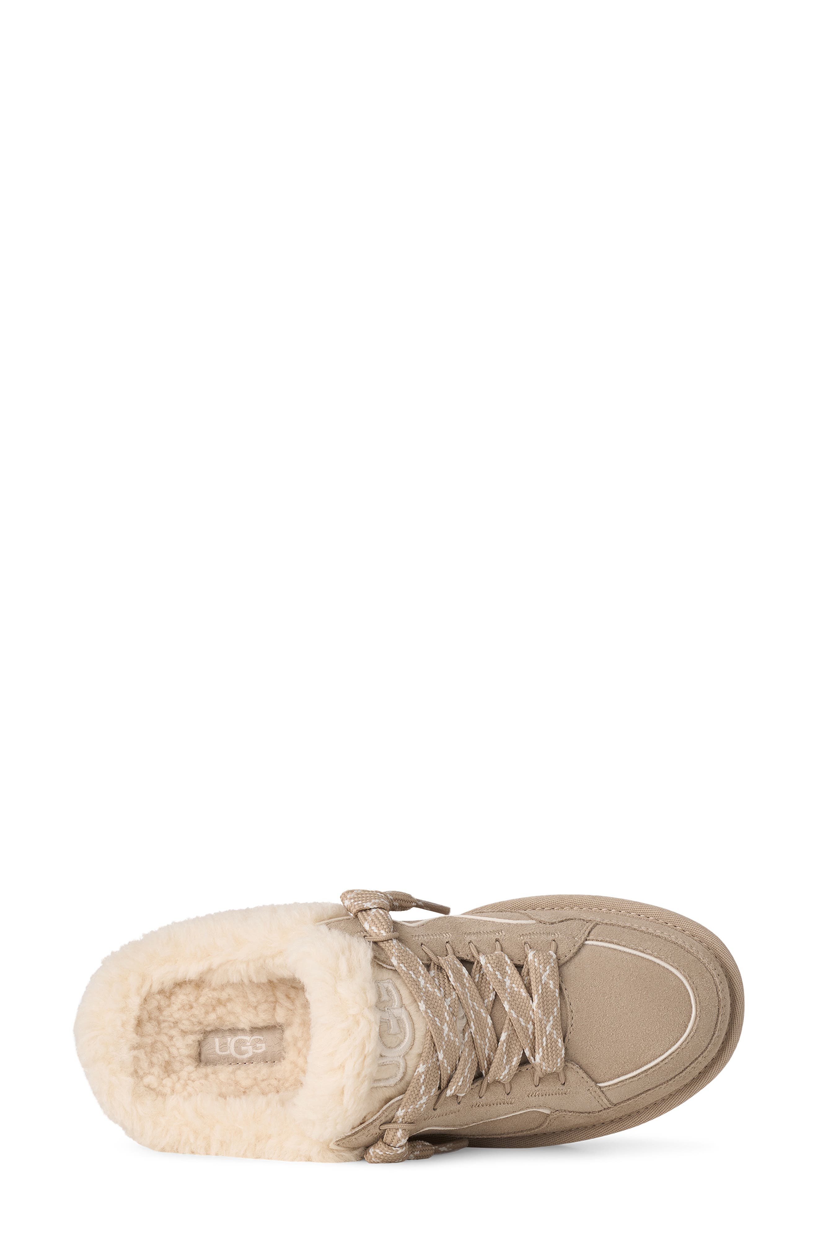 Lowmel Genuine Shearling Lined Lace-Up Mule, Alternate, color, MOONLIGHT