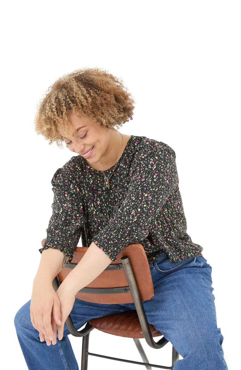 FatFace Women's Plus Size Shelley Ditsy Marks Blouse, Alternate, color, 