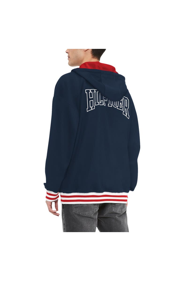 Tommy Hilfiger Men's Tommy Hilfiger Navy New England Patriots Aaron Quarter-Zip Hoodie, Alternate, color, Navy