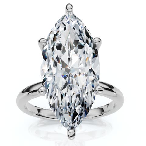 Certified 6Ct Marquise Solitaire Diamond Engagement Ring Lab Grown