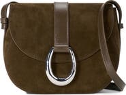 STAUD Bella Suede Saddle Crossbody Bag