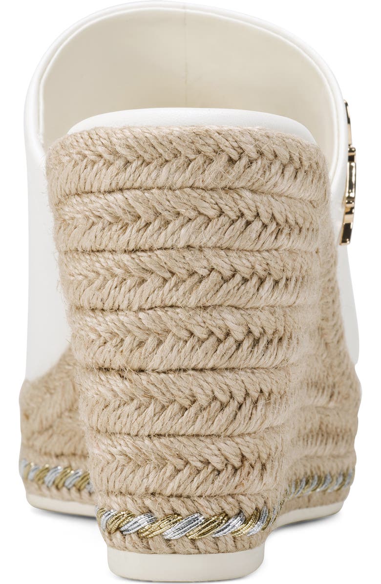 KARL LAGERFELD PARIS Corissa Espadrille Platform Wedge Slide Sandal, Alternate, color, Cream