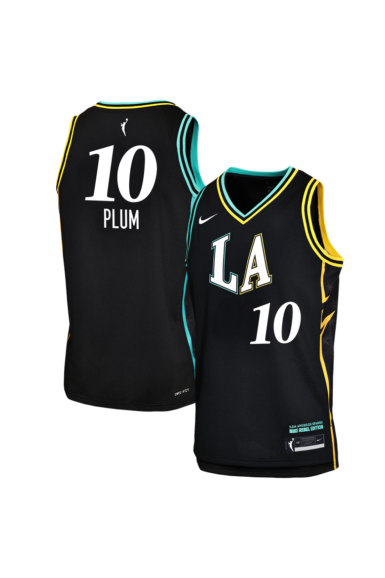Youth Nike Kelsey Plum Black Los Angeles Sparks Victory Jersey - Rebel Edition, Main, color, Black