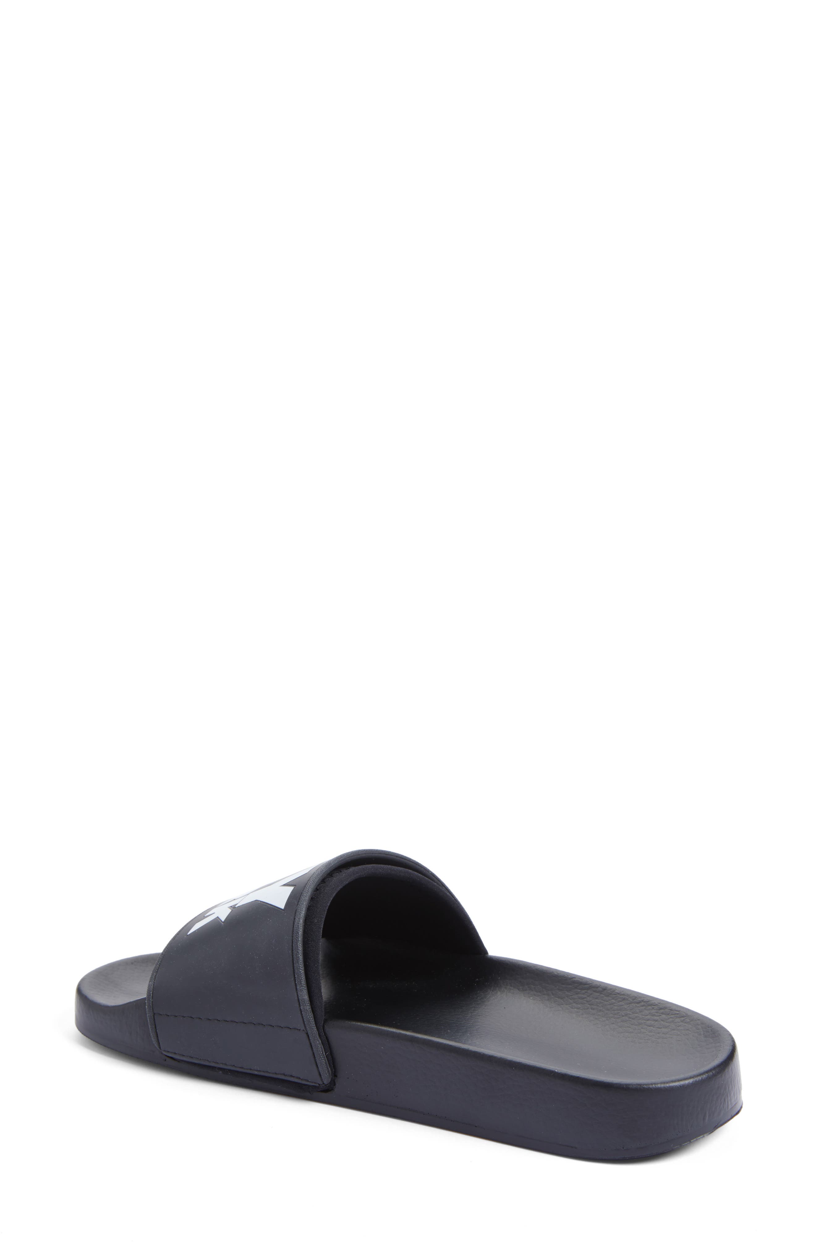 Neoprene Lined Logo Slide Sandal, Alternate, color, BLACK