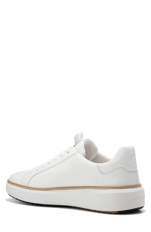 Cole Haan Grandpro Topspin Waterproof Golf Shoe In Optic White/natural