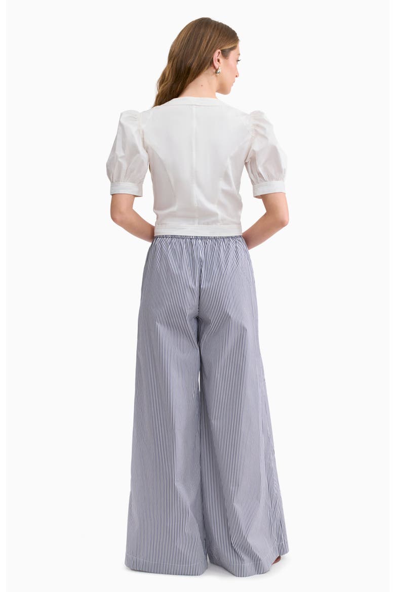 Joselene Poplin Pant, Alternate, color, Navy Stripe
