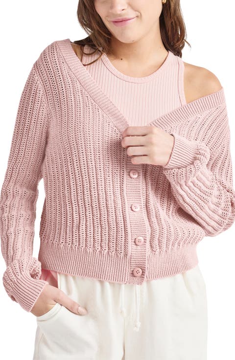 Amalfi Open Stitch Cotton Cardigan