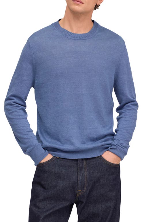 Nn07 Ted Linen Crewneck Sweater In Blue