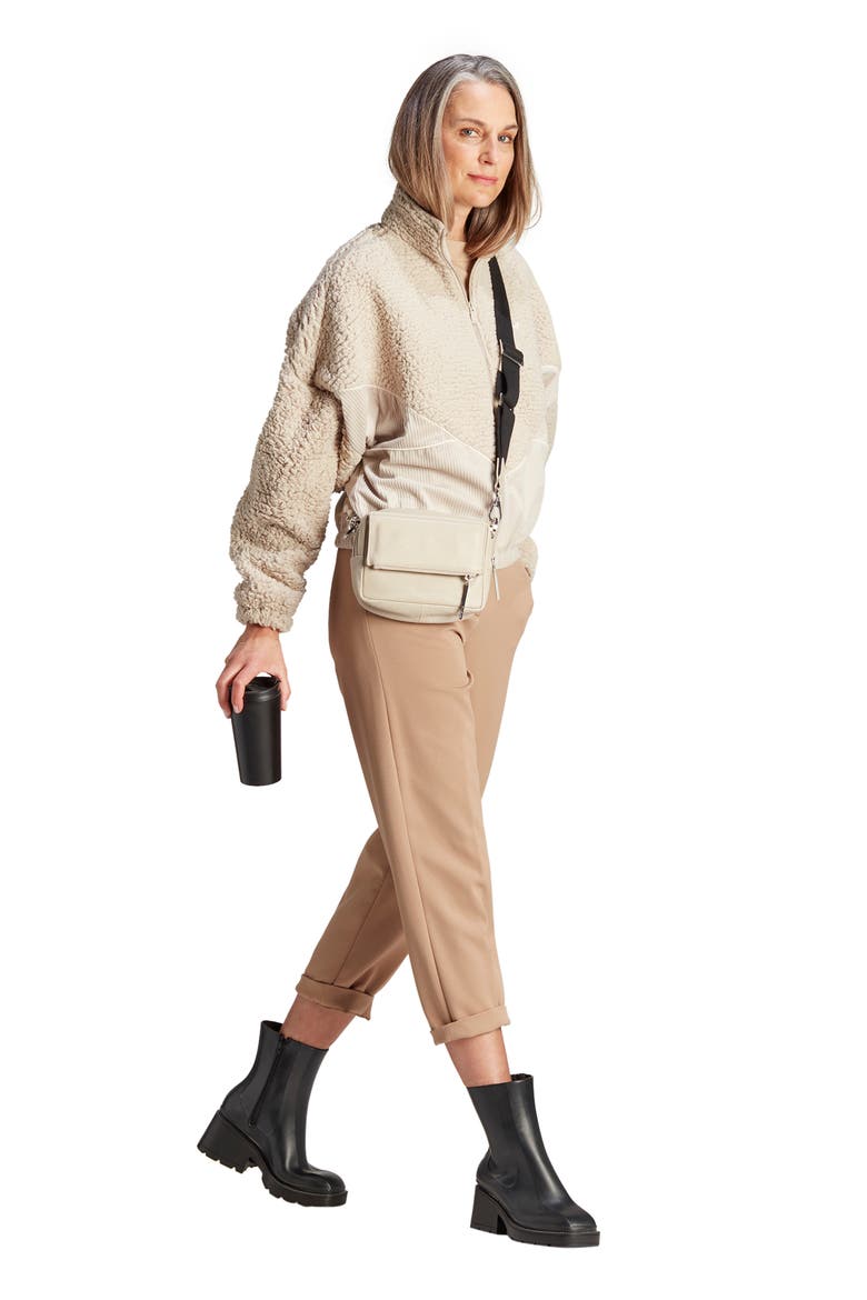 Fleece & Corduroy Zip Jacket, Alternate, color, WONDER BEIGE