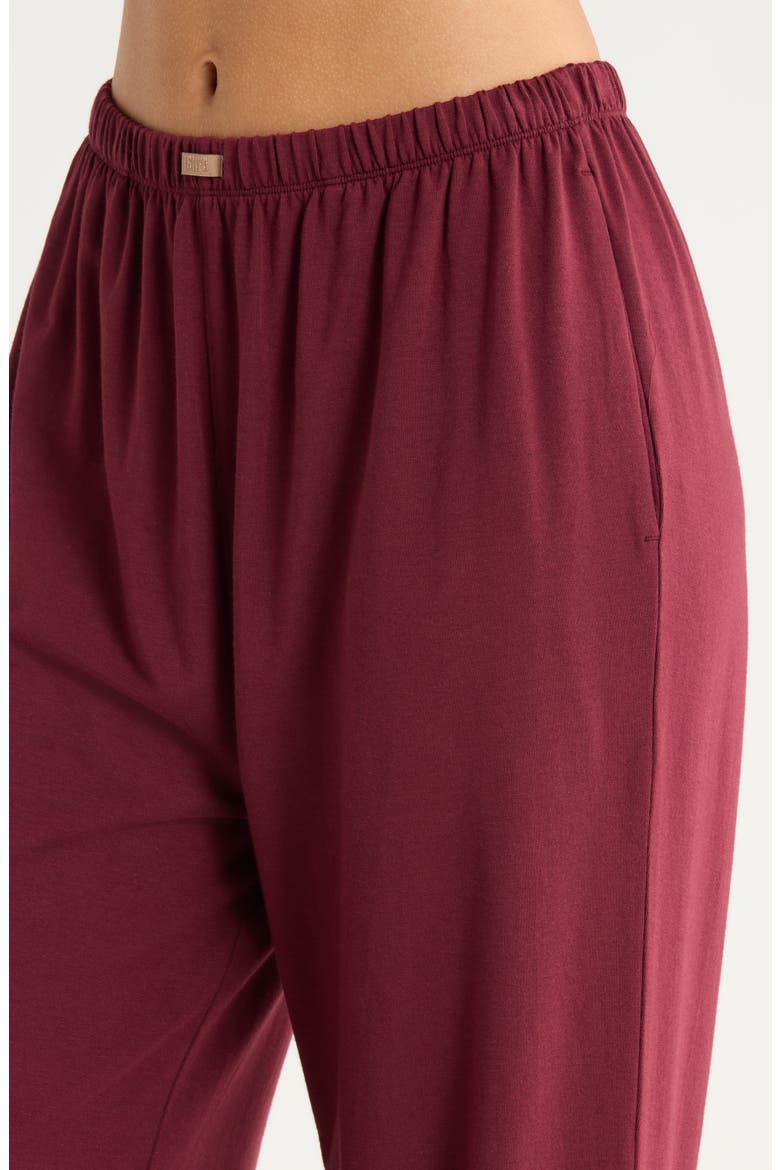 Slumberknit™ Pajamas, Alternate, color, CALLIOPE WINE/ ROYAL LAGOON