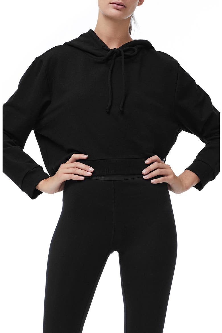Crop Hoodie, Main, color, BLACK001