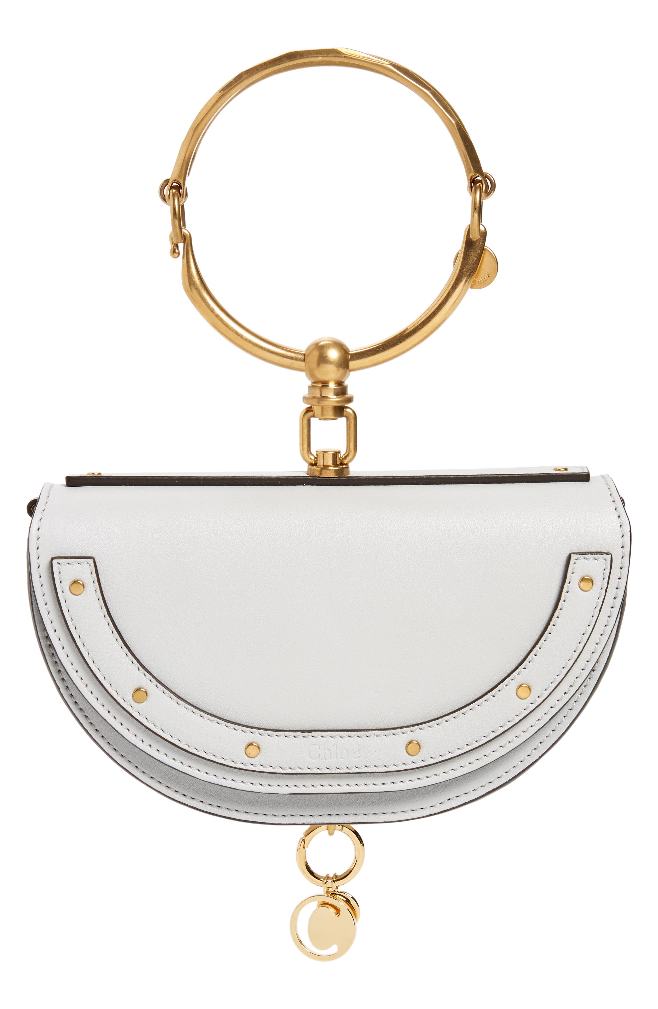 Chloé Small Nile Bracelet Calfskin Leather Minaudiere, Main, color, 