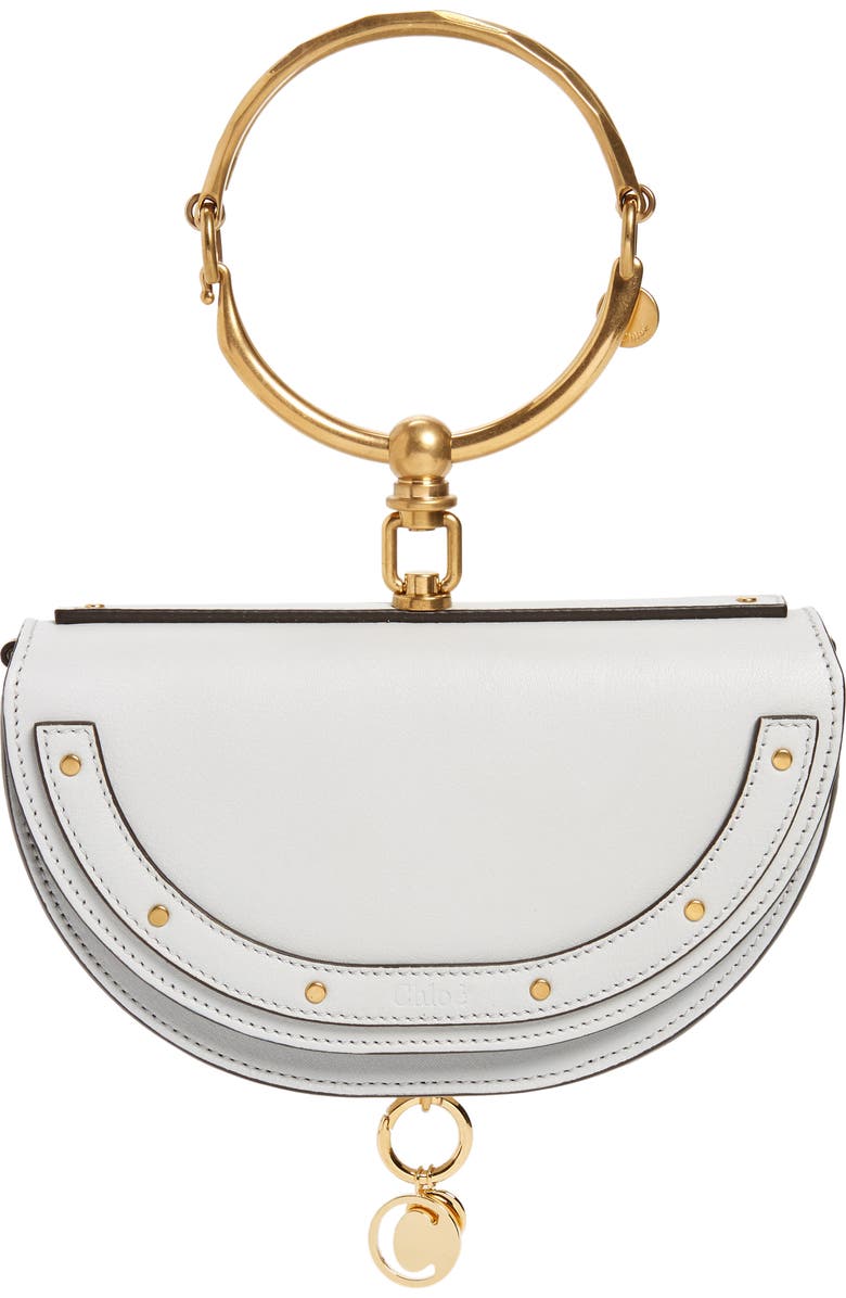 Chloé Small Nile Bracelet Calfskin Leather Minaudiere, Main, color,