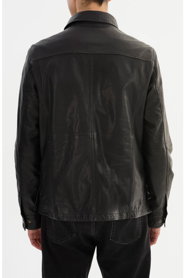 Leather Jacket, Alternate, color, BLACK