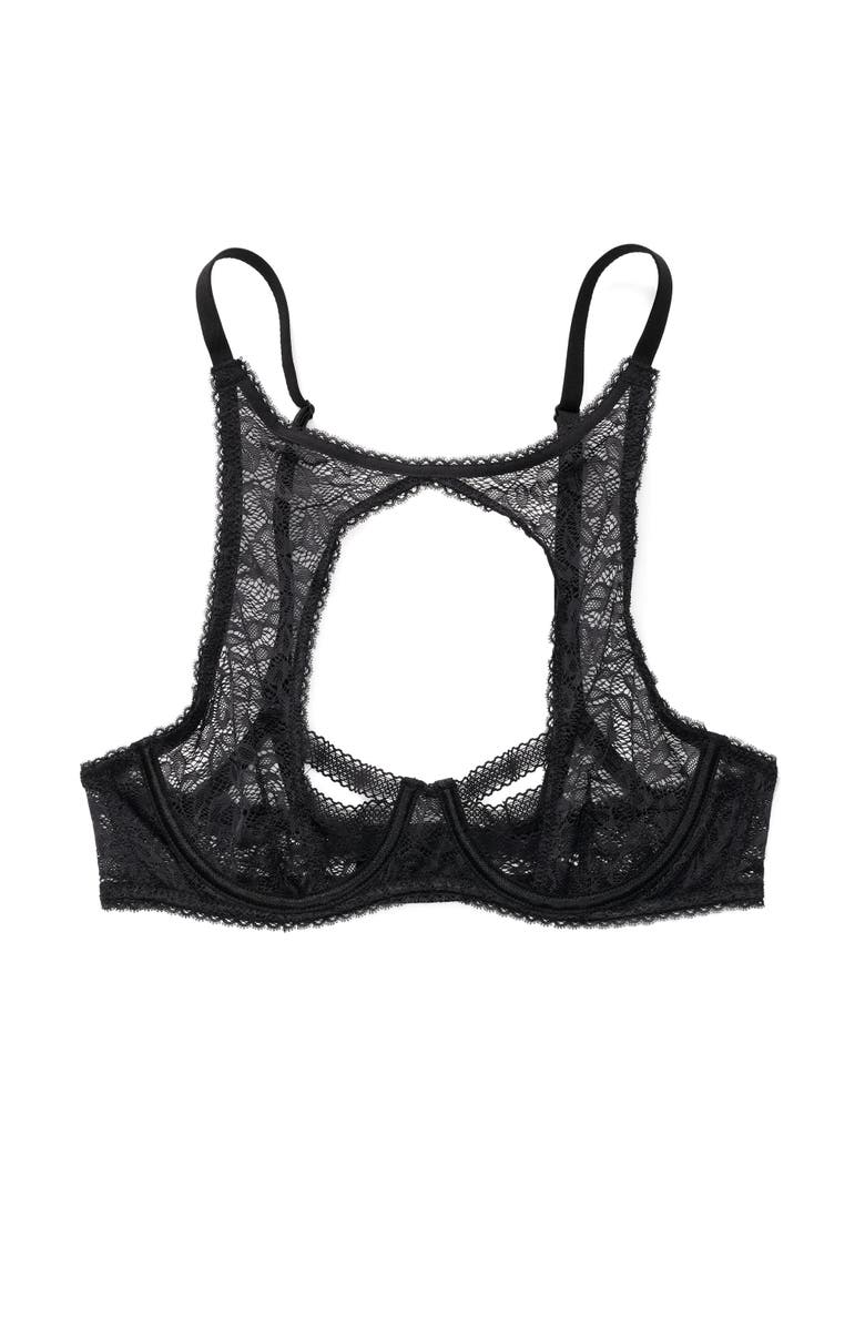 Adore Me Dania Unlined Balconette Bra, Alternate, color, Black