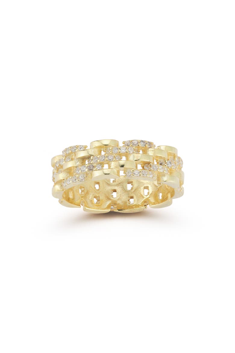 Link Band Ring, Main, color, GOLD