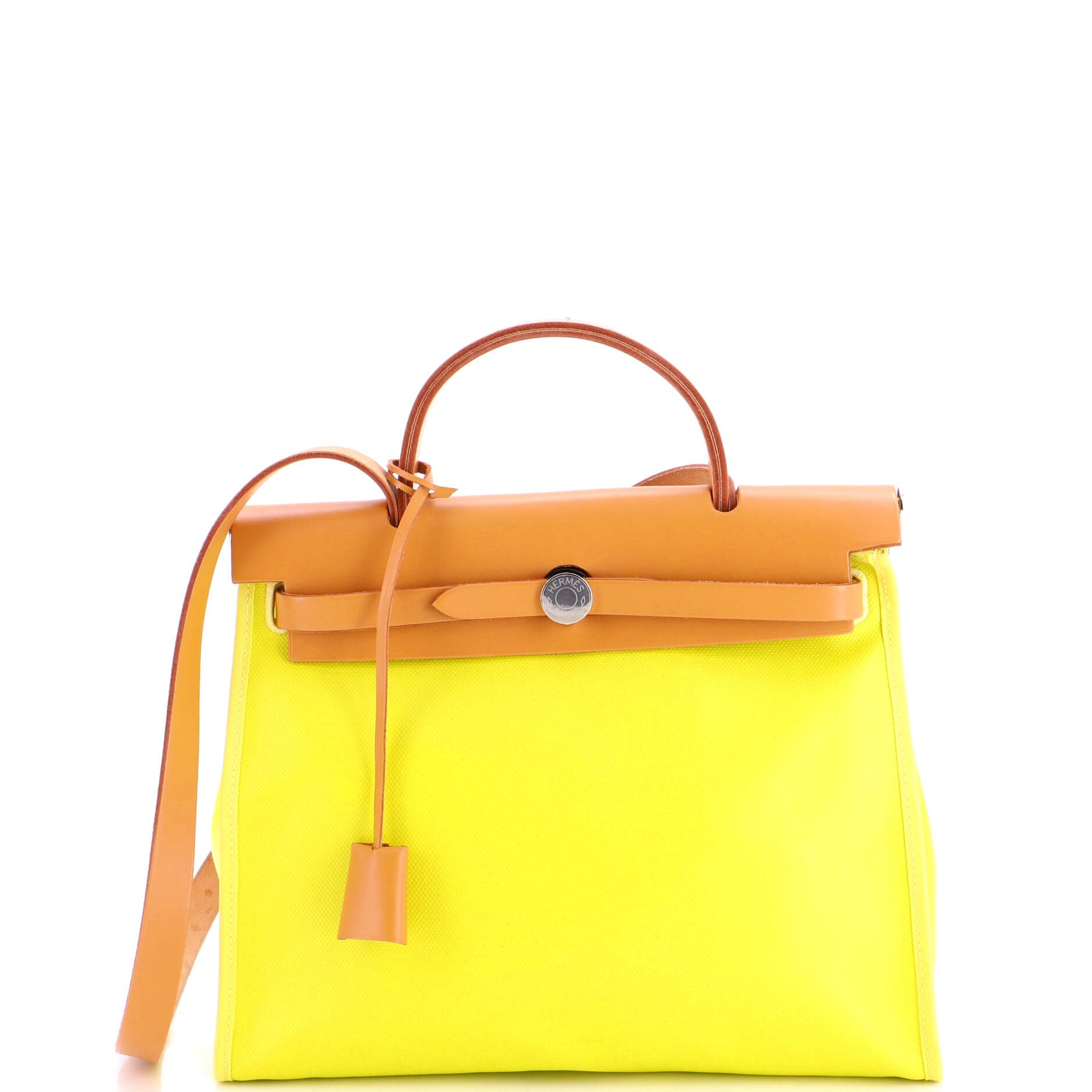 Herbag Zip Berline Vache Canvas and Leather 31, Main, color, Yellow