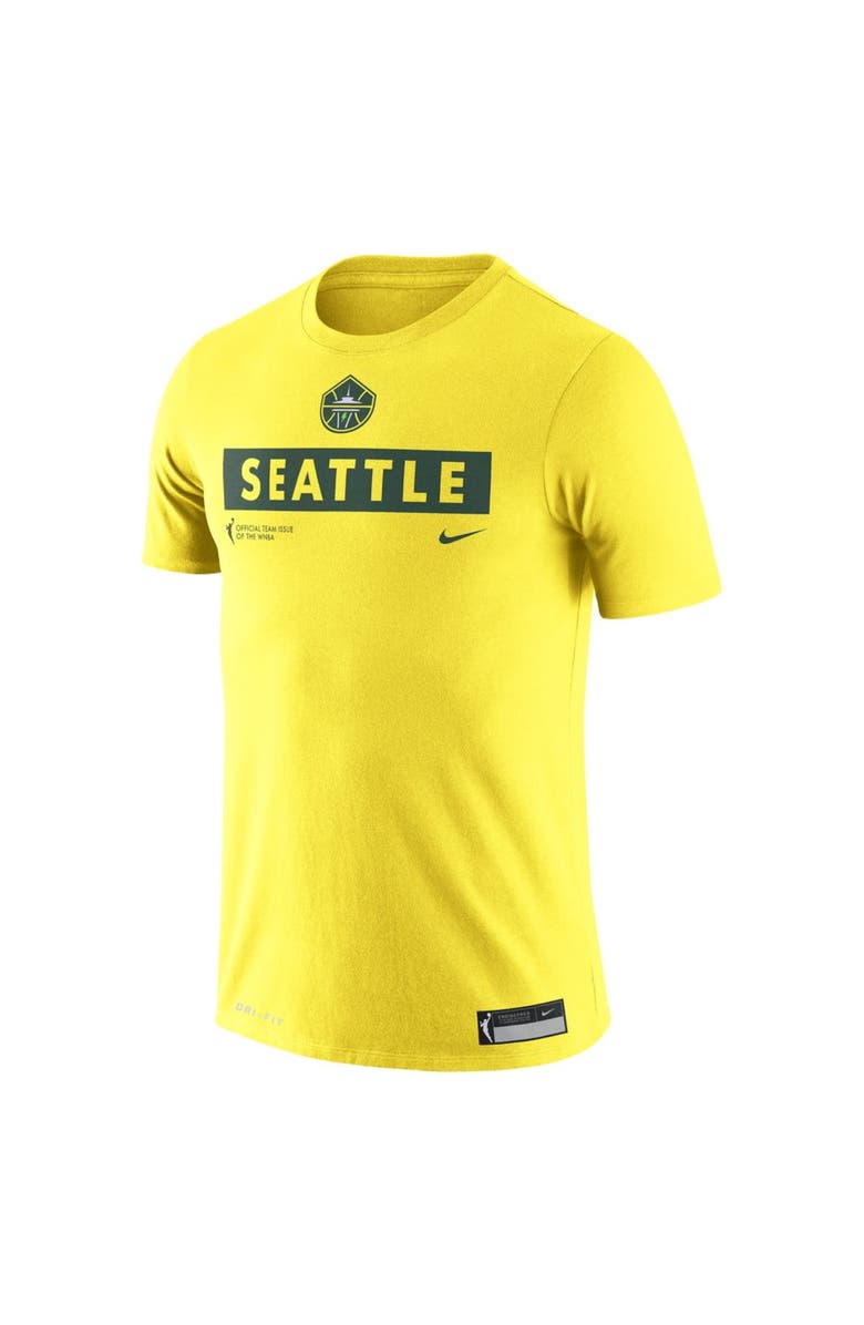 Nike Yellow Seattle Storm Practice T-Shirt, Alternate, color, 