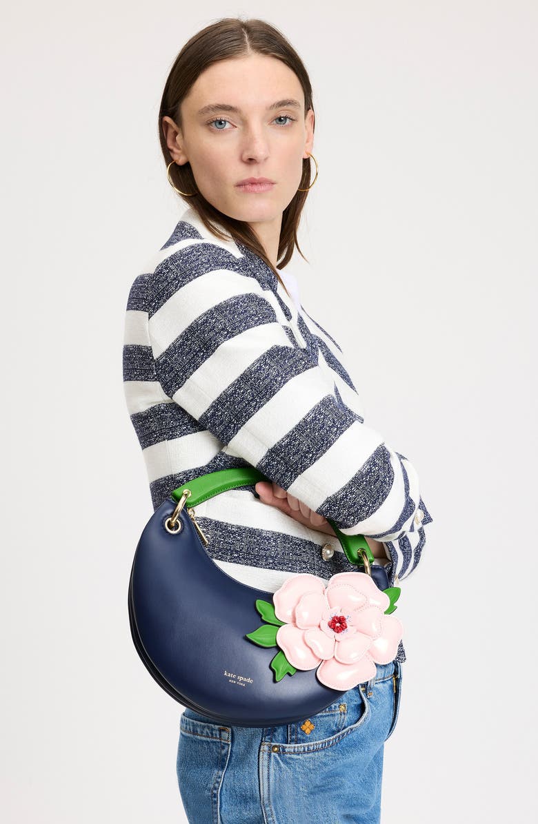 Kate Spade New York expo floral leather shoulder bag, Alternate, color,