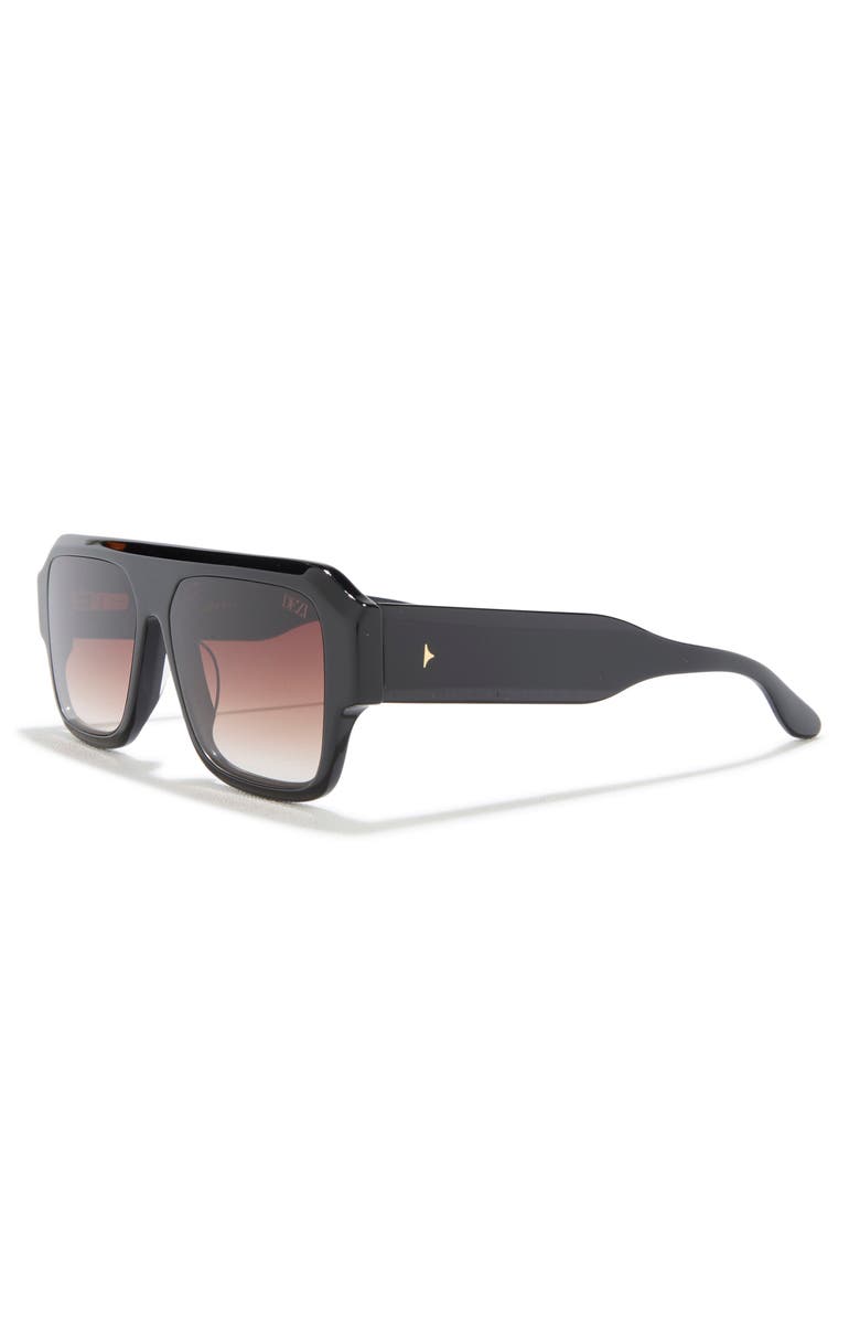 DEZI Miami 56mm Flat Top Sunglasses, Alternate, color, Miami Black / Brown Gradient