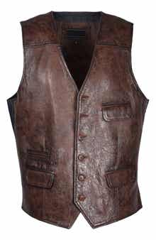 FLYNT Denim Back Leather Vest