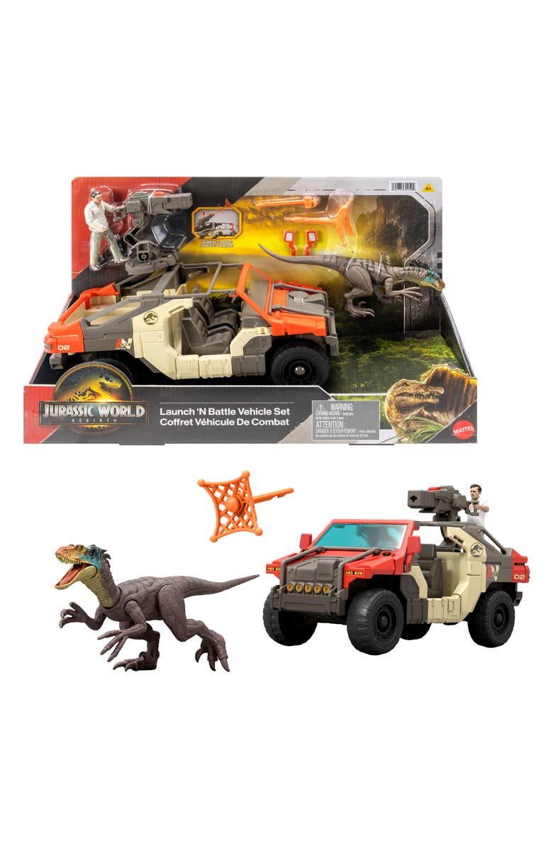 JURASSIC WORLD Rebirth Launch N' Battle Vehicle Playset, Alternate, color, 