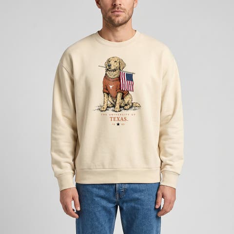 Unisex Uscape Apparel Cream Texas Longhorns Americana Good Boy Ribbed Premium Sweatshirt