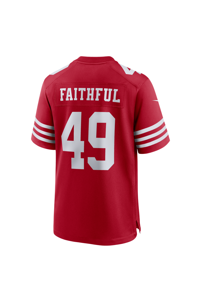 Men's Nike The Faithful Scarlet San Francisco 49ers 80th Anniversary Game Jersey, Alternate, color, Scarlet