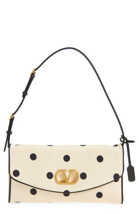 DeVain Polka Dot Silk Clutch