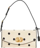 Valentino Garavani DeVain Polka Dot Silk Clutch