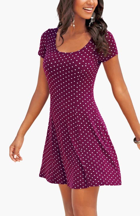 Polka Dot Print Dress