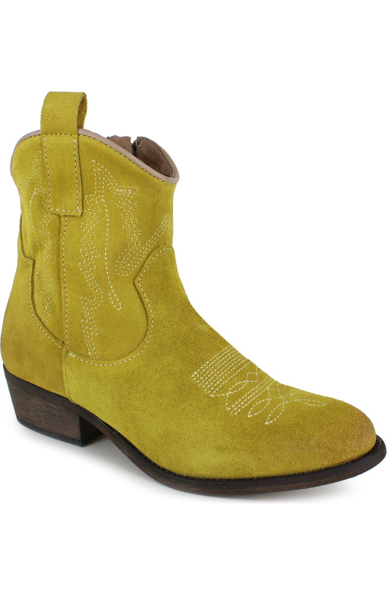 ZIGI ARTISAN Mireya Lizard Embossed Western Boot, Main, color, Green